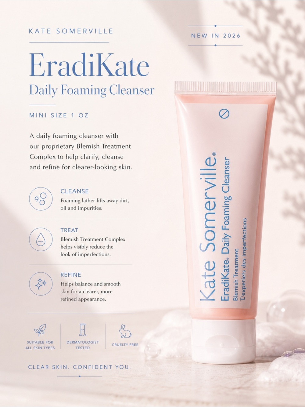 Kate Somerville EradiKate Daily Foaming Cleanser Travel Size 1oz